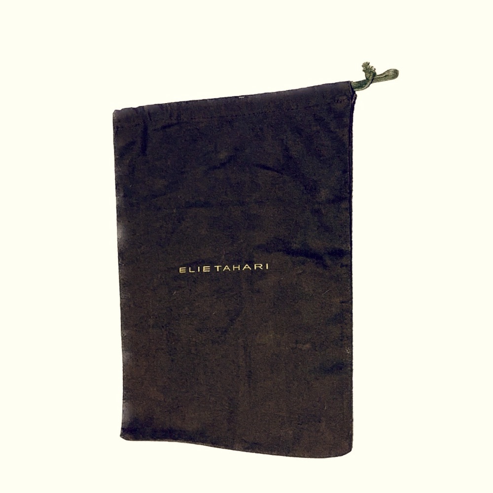 Elie Tahari Brown Drawstring Shoe Duster Bag